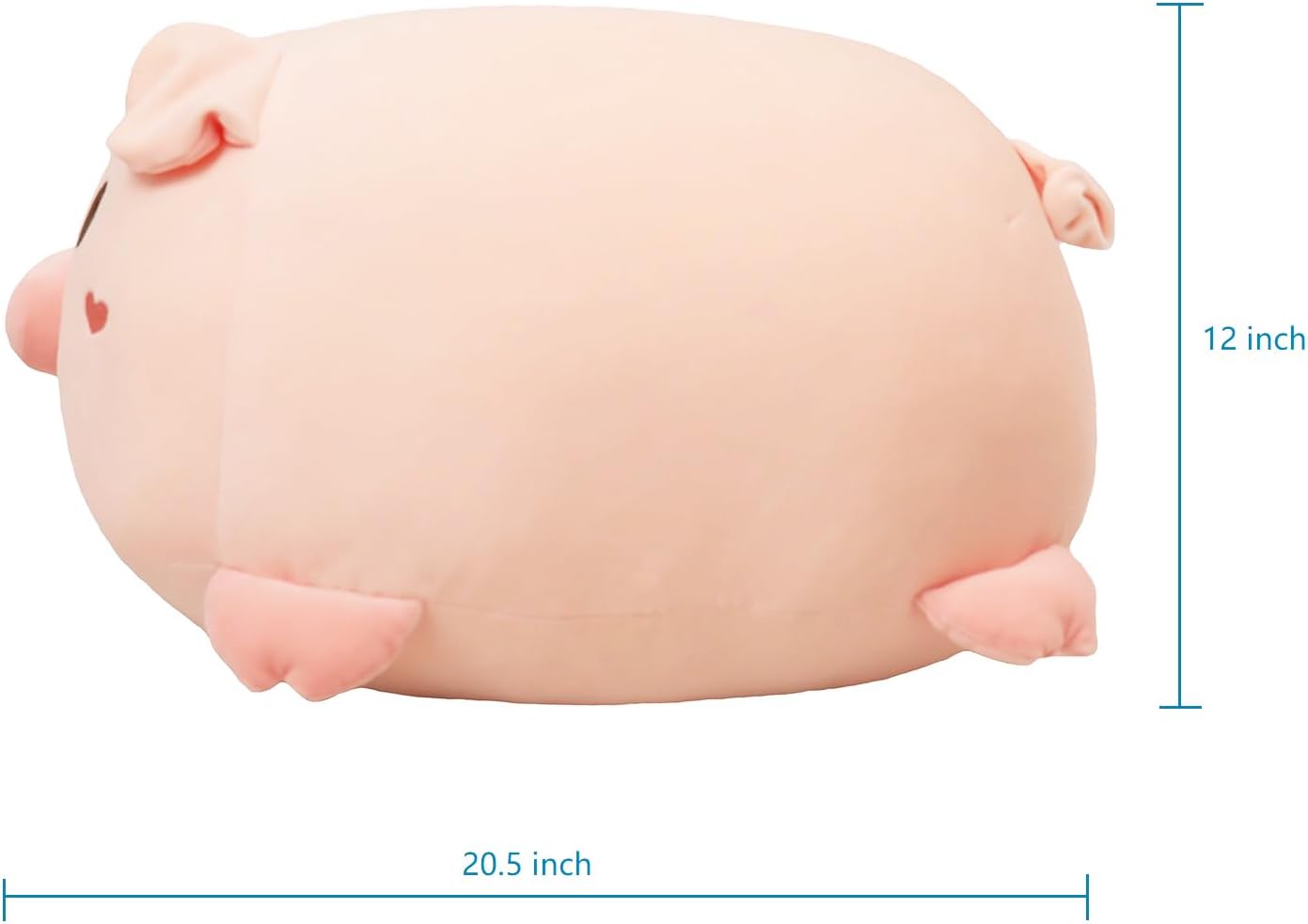 20.5 inch Super Soft Pig Plush Pillow, Adorable Stuffed Animal Toy, Chubby Kawaii Pig Plushie for Boys Girls, Cute Room Decor Fat Animals Pillow, Kids Gifts for Birthday,Valentine,Christmas - Image 2