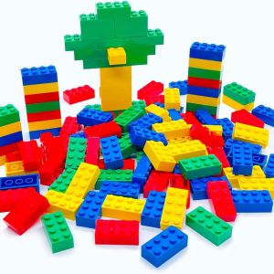 120Pieces Classic Building Bricks Blocks Toy Set 2x4 Building Basic Bricks Parts and Pieces Compatible with Major Brands Creative Construction Toys for Kids 6+ (Red, Yellow, Blue, Green)