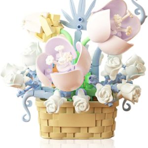 Mini Flowers Building Block Set,Flower Blocks Toys,Plants and Succulent Toys,Building Block Flowerpot,Botanical Collection Birthday Gift for Girls Boys Adults Kids Ages 6+ (Narcissus 166Pcs)