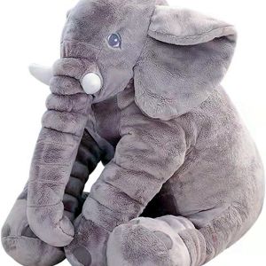 24 Inch Fuzzy Large Elephant Stuffed Animal, Soft Stuffed Elephant Toy Cuddly Bedroom Elephant Plush, Funny Elephant Gifts for Girls Boys