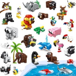 30 Packs Party Favors for Kids - 867PCS Animals Building Blocks Sets for Classroom Prizes Goodie Bag Fillers Stocking Birthday Valentines Easter Gifts for Kids Boys Girls 6+