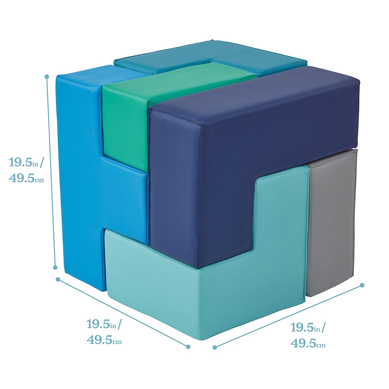 Brainy Building Blocks, Foam Puzzle, Contemporary, 7-Piece - Image 2