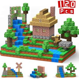 120PCS Magnetic Blocks - Magnetic Building Blocks Toys for Boys Girls Kids Ages 3-5 6-8 8-12, Magnet Cubes Sensory Toy, Creative Games Toddlers Toys, Christmas Birthday Gifts