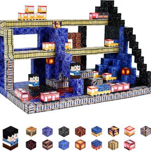 Magnetic Blocks Building Toys for Kids: 100PCS Magnet Cubes Trains Set - Kids Toys for Christmas Birthday Gifts - Magnetic World for Boys & Girls 3+